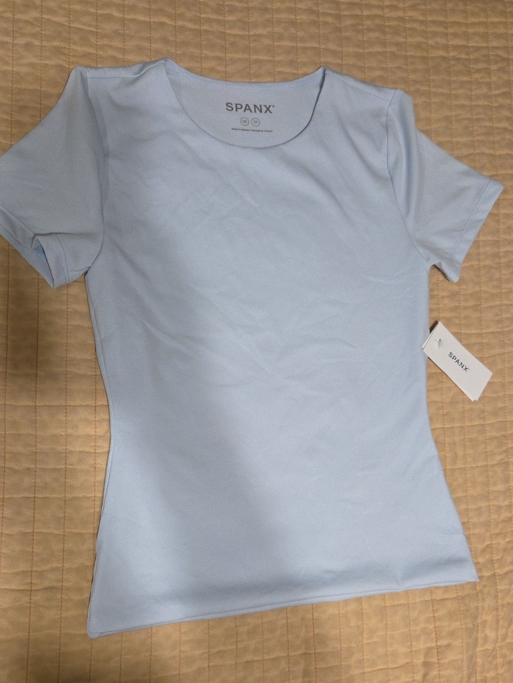 SPANX Light Blue Short Sleeve Smooth Tee